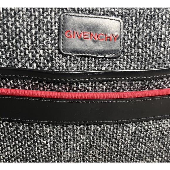 Vintage Givenchy Overnight Travel Bag Carry On Luggage Duffle Tweed Weekender - Picture 2 of 16